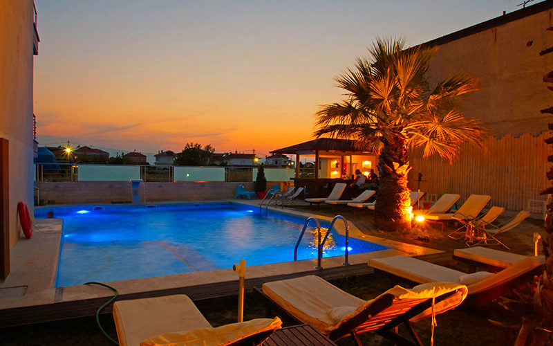 Hotel Principal Pool at night Paralia Katerini